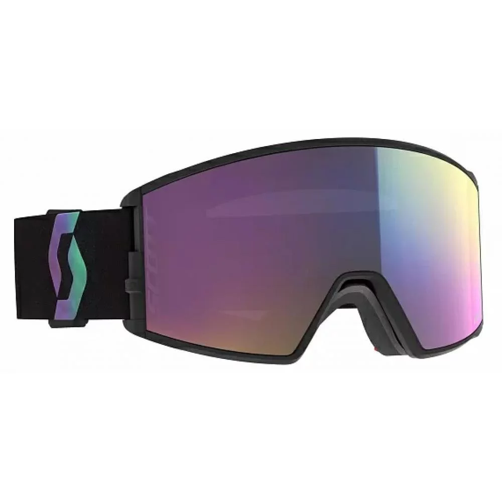 Маска Scott React (enhancer teal chrome, black/aurora green (9177345))