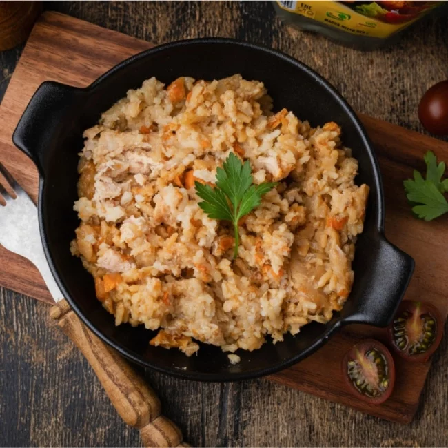 Цыпленок с рисом и овощн. соусом, Кронидов, 325 г.
