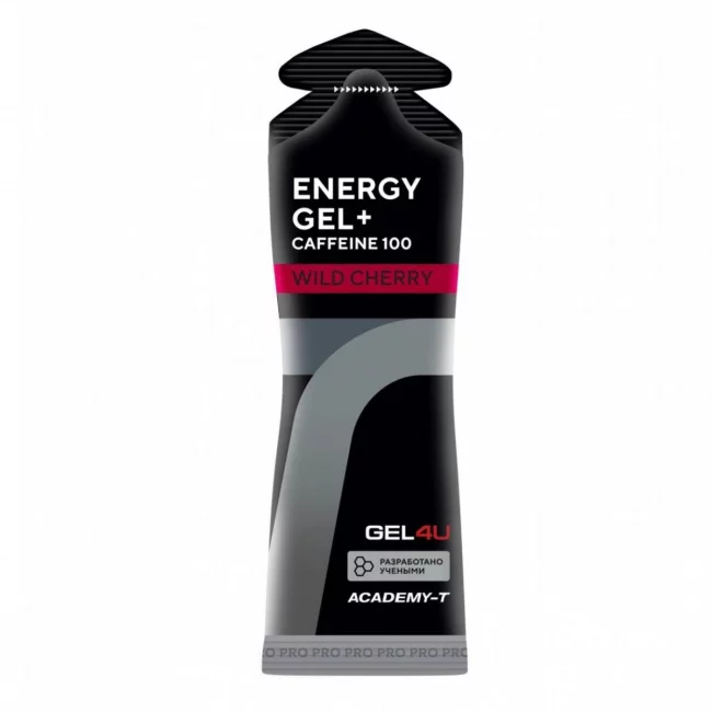 Гель энергетический углеводный с кофеином GEL4U, вкус Вишня, 60 мл