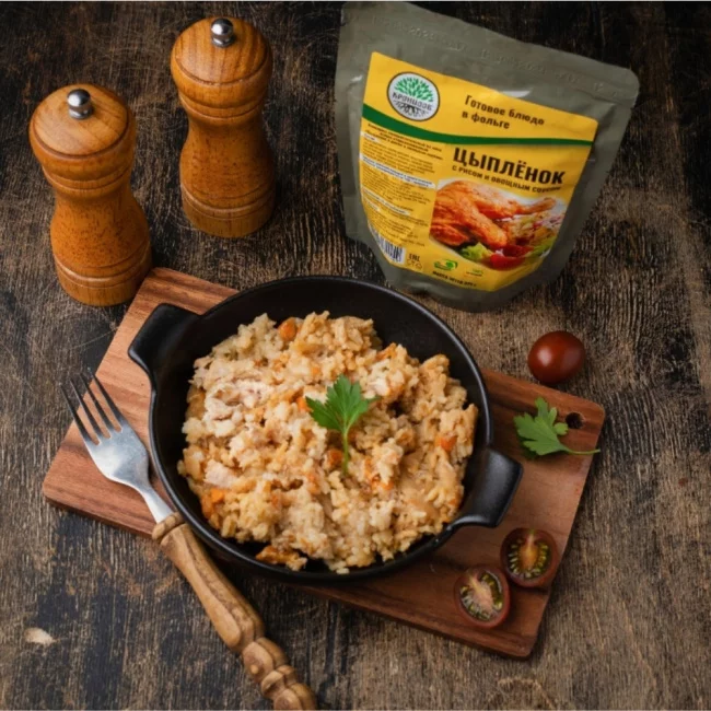 Цыпленок с рисом и овощн. соусом, Кронидов, 325 г.