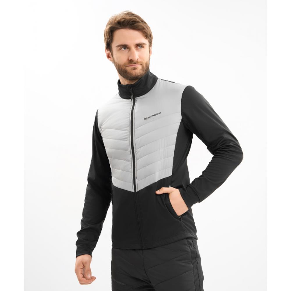 Куртка разминочная Nordski Hybrid Pro (48-M, black/grey (9175731))