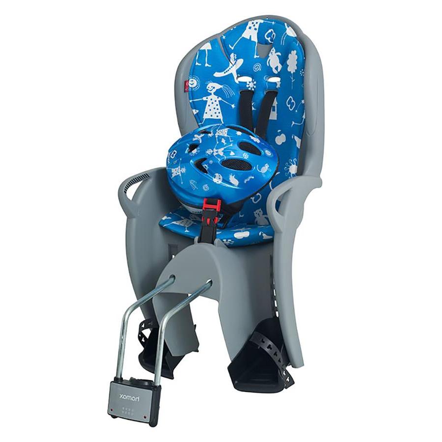 Велокресло Hamax Kiss Safety Package  (со шлемом) (серый/голубой (8942079))