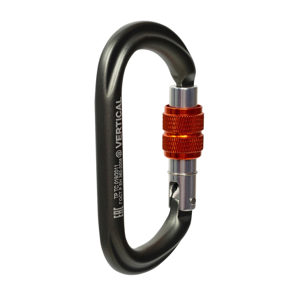 Карабин Вертикаль Gray овал с муфтой  0261