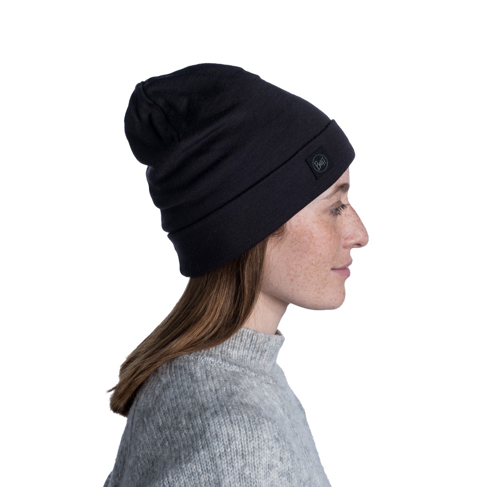 Шапка BUFF /25-26/ 111117 Merino Heavyweight Hat Solid Black