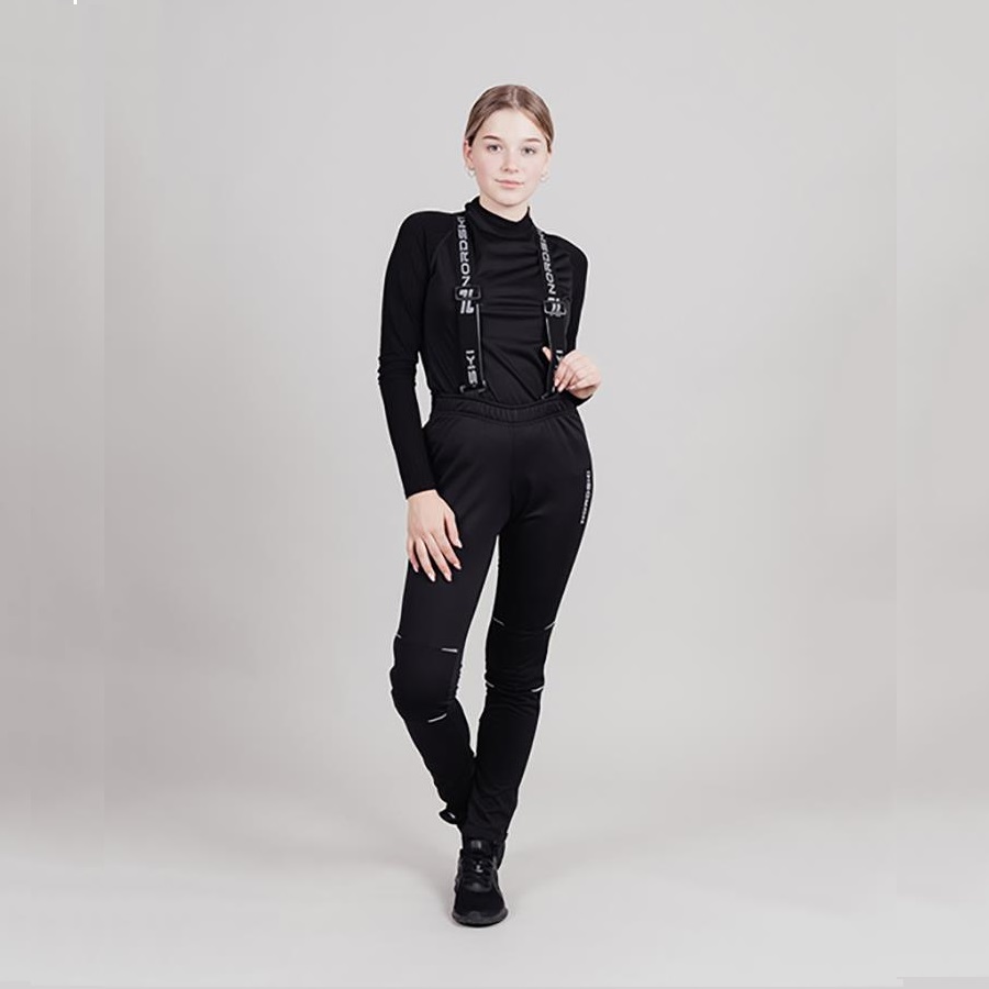 Брюки разминочные Nordski Jr. Premium (146, black (9143598)) Брюки разминочные Nordski Jr. Premium (146, black (9143598))