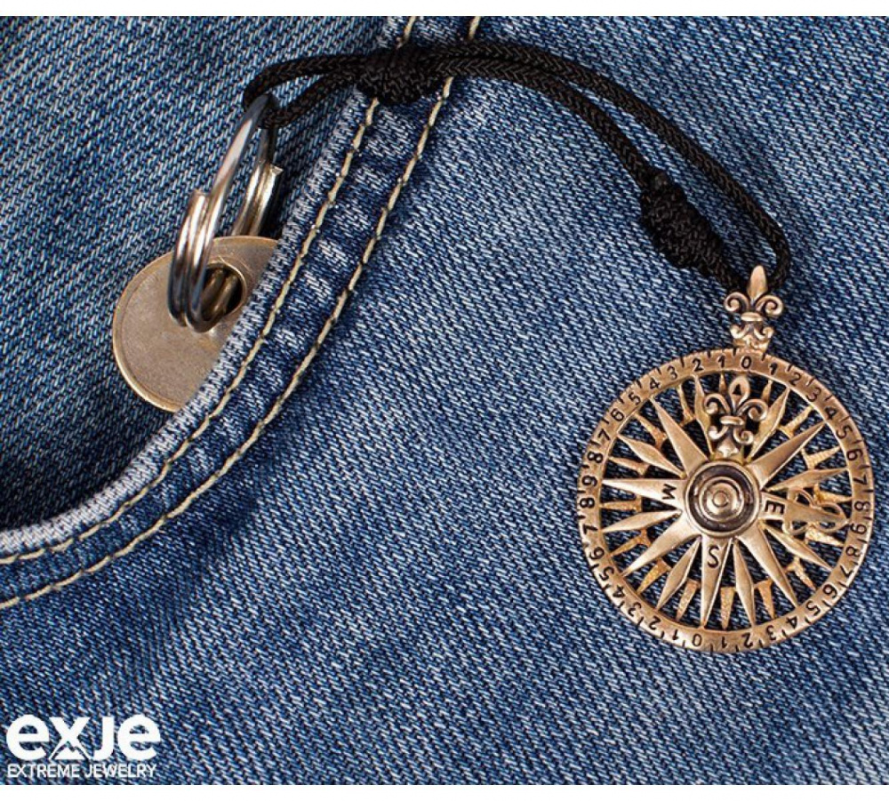 Брелок бронзовый ExJe Роза ветров