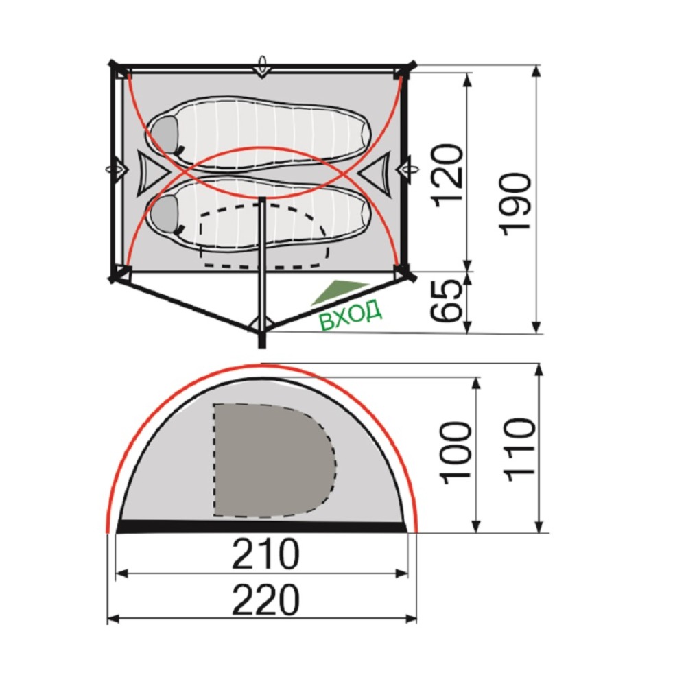 Палатка RockLand Way 2 Si