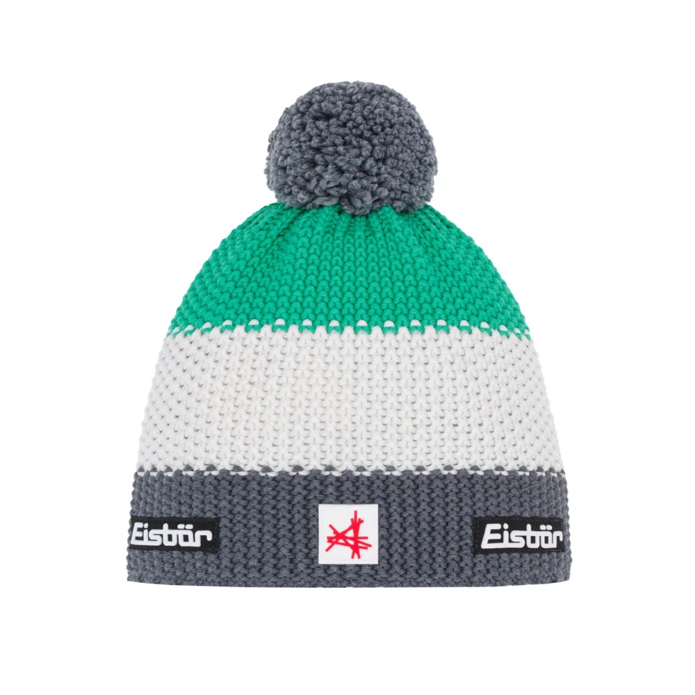 Шапка Eisbar Star Pompon MU SA (anthr-white-mineral green (9183802))