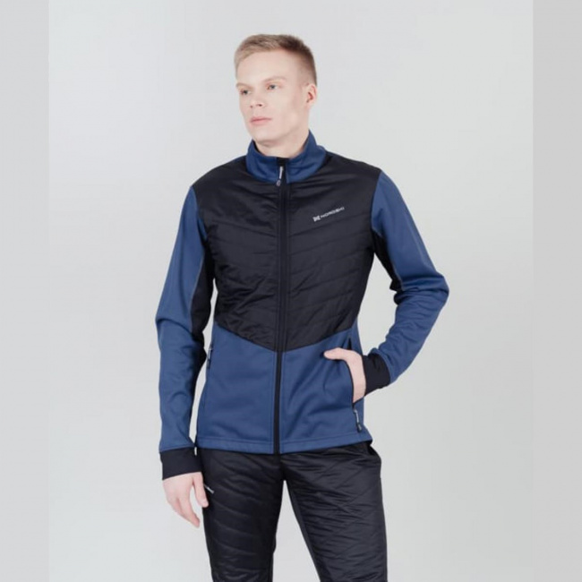 Куртка разминочная Nordski Hybrid Pro (50-L, blue/black (9167748))