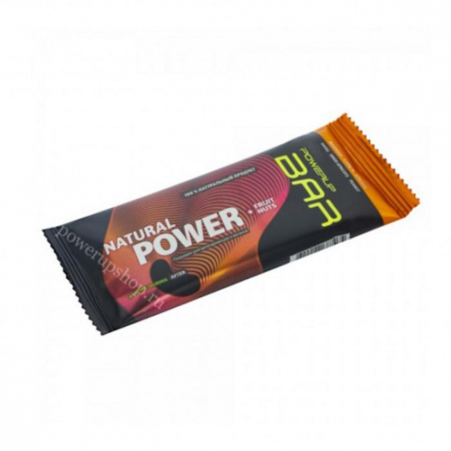 Батончик Powerup, вкус Финики, курага, арахис, 50 г