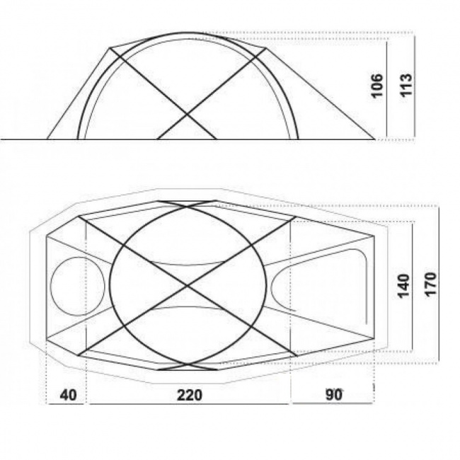 Палатка BASK North Peak Pro 3