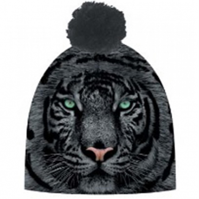 Шапка Hauer Tiger Black (с помпоном)