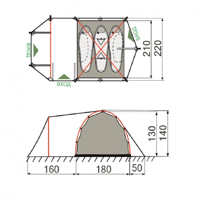 Палатка RockLand Discoverer 3 V2