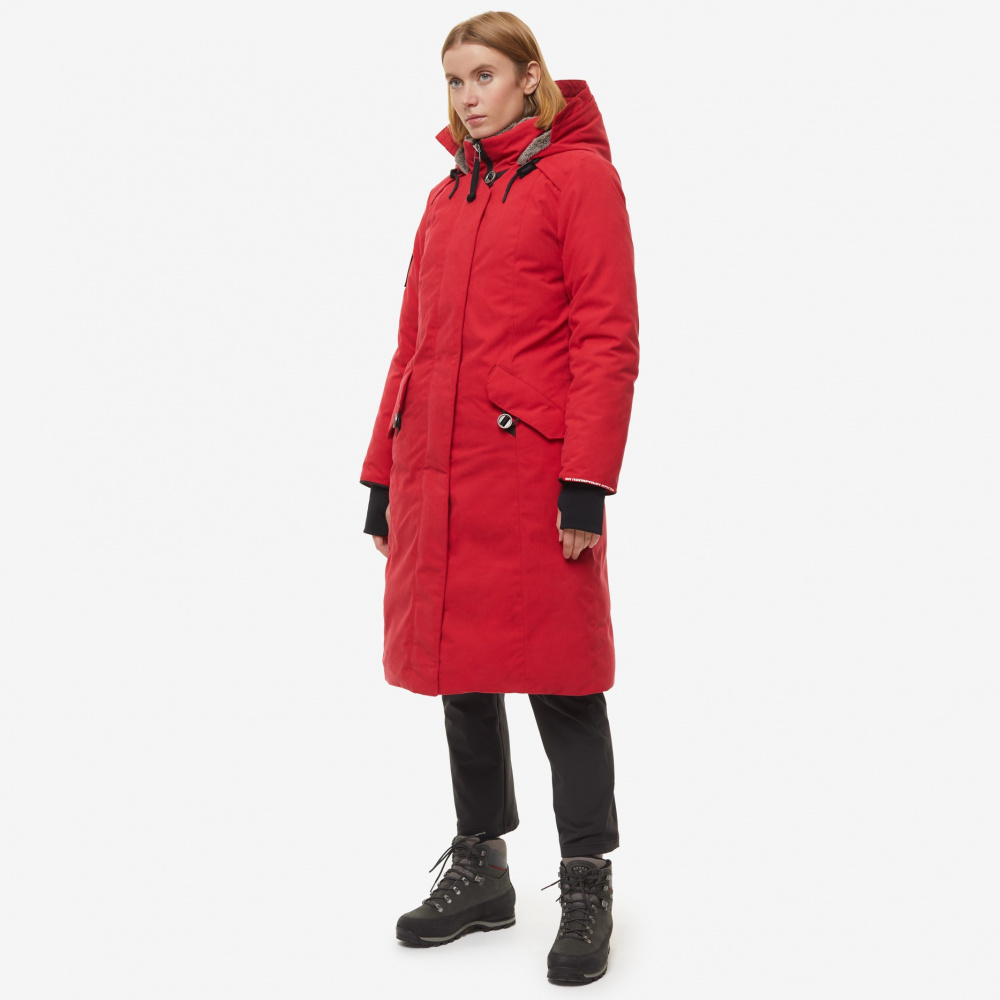 Пальто BASK Hatanga V4 (без меха) жен. (42, красный (9157088))