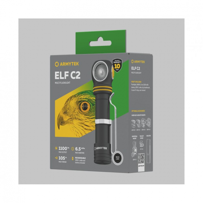 Фонарь Armytek Elf C2 USB-C Белый