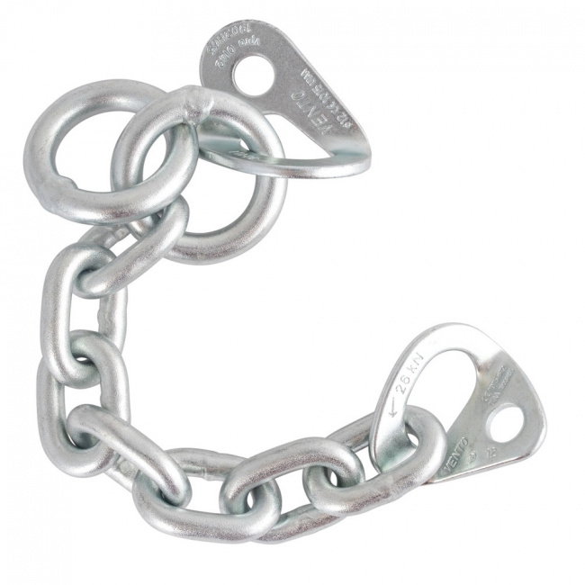 Шлямбурные уши Венто с кольцом и цепью д.10 мм оцинковка