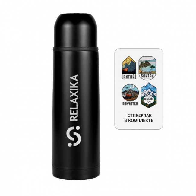 Термос Relaxika 101 0,75 л (стикерпак "Красоты России")