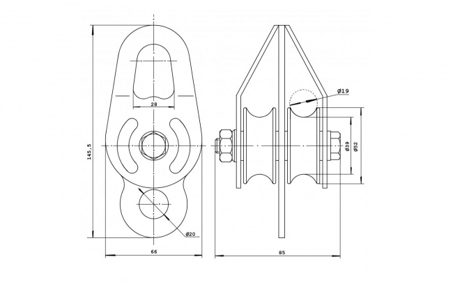 Блок-ролик Орион-альп двойной КИНГ