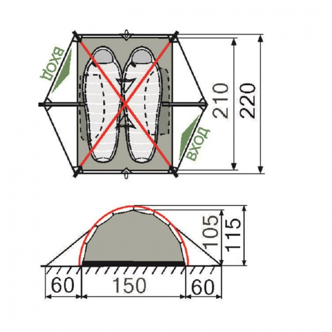 Палатка RockLand Peak 2 V2