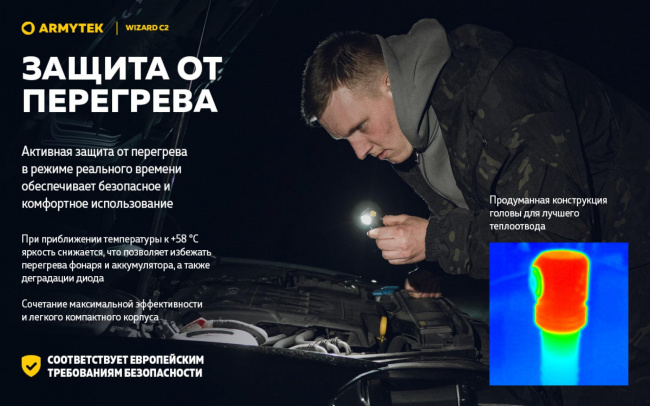 Фонарь Armytek Wizard C2 Magnet USB Теплый