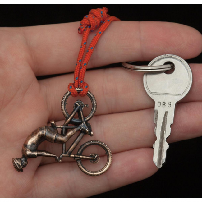 Брелок бронзовый ExJe Велосипедист