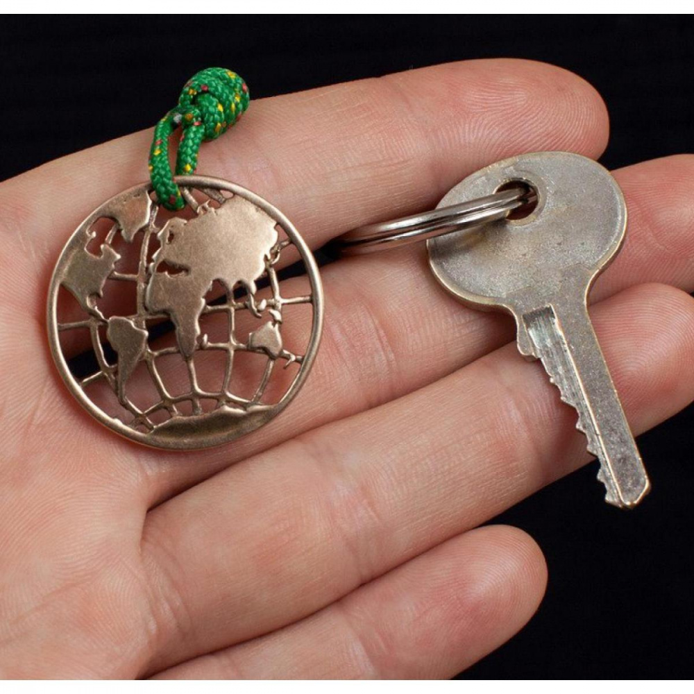 Брелок бронзовый ExJe Планета путешествий