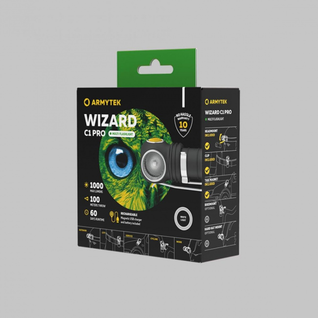 Фонарь Armytek Wizard C1 Pro Magnet USB Белый