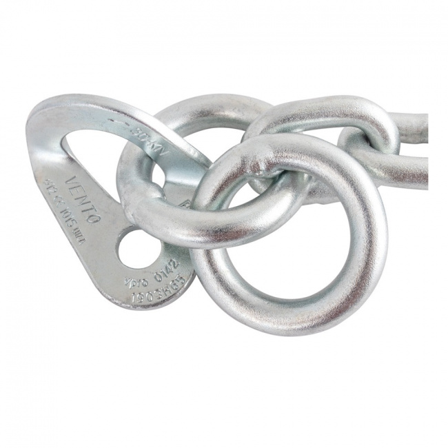 Шлямбурные уши Венто с кольцом и цепью д.10 мм оцинковка