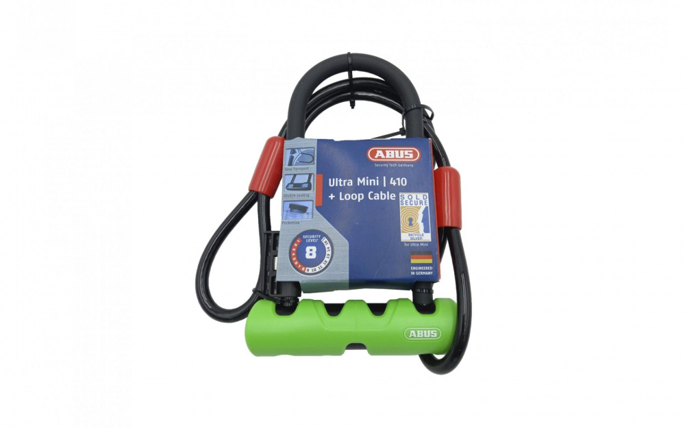 Замок ABUS U-lock Ultra mini 410/150HB+тросс Cobra Замок ABUS U-lock Ultra mini 410/150HB+тросс Cobra