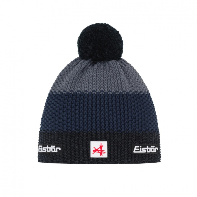 Шапка Eisbar Star Pompon MU SA (schwarzmel-d.cobalt-anthrazit (9183801))