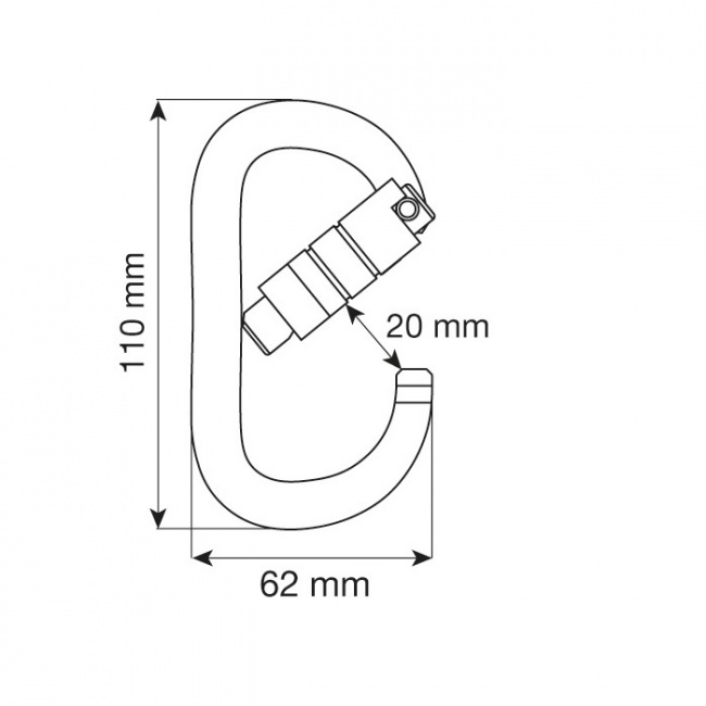 Карабин CAMP OVAL XL 2LOCK