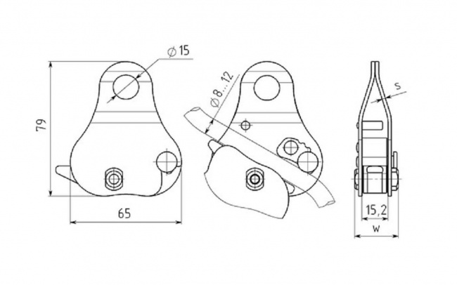 Зажим Вертикаль Капля сталь