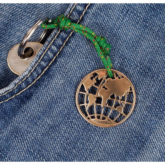 Брелок бронзовый ExJe Планета путешествий