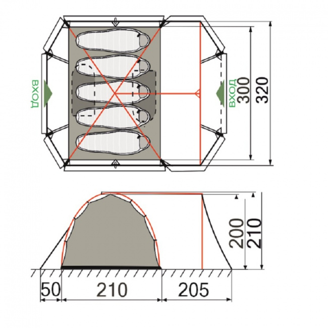 Палатка RockLand Camper 5