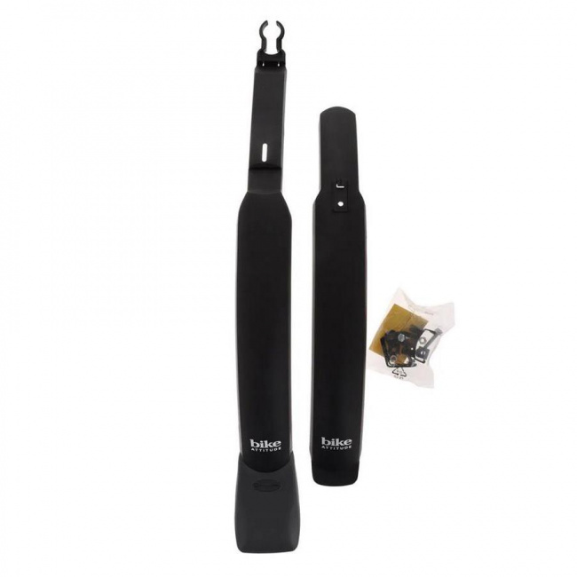 Крылья BIKE DFNO-655FRL-PFB01 с брызговиком 24-26