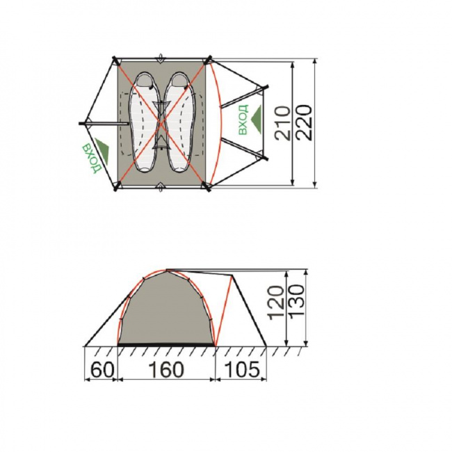 Палатка RockLand Pamir 2 V2