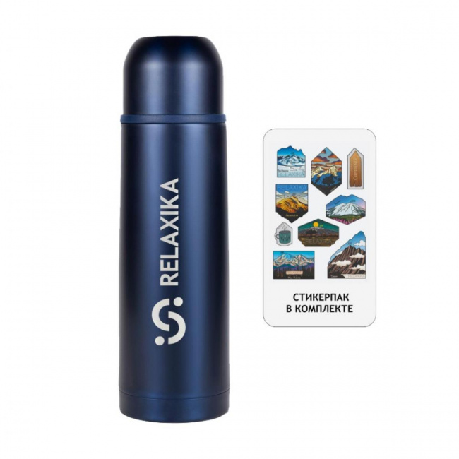 Термос Relaxika 101 0,75 л (стикерпак "7 вершин")