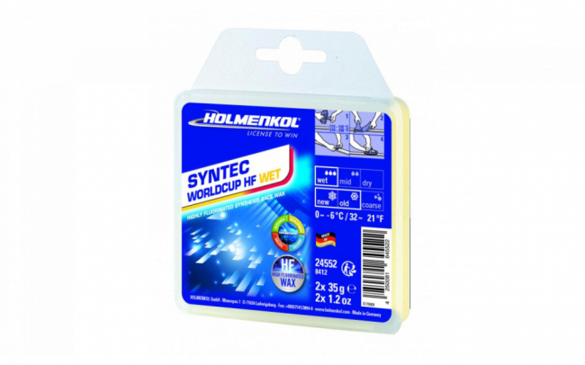 Мазь высокофтористая HOLMENKOL Syntec WoldCup HF Wet 2х35 г
