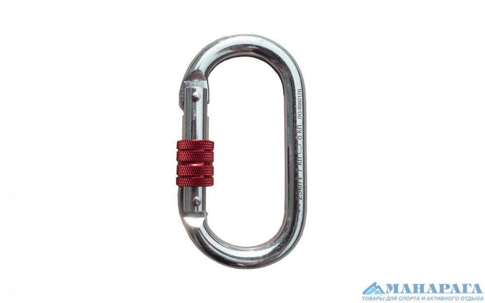 Карабин Манарага стальной овал с муфтой