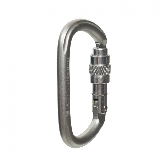 Карабин Вертикаль овал стальной люкс с муфтой keylock 0260