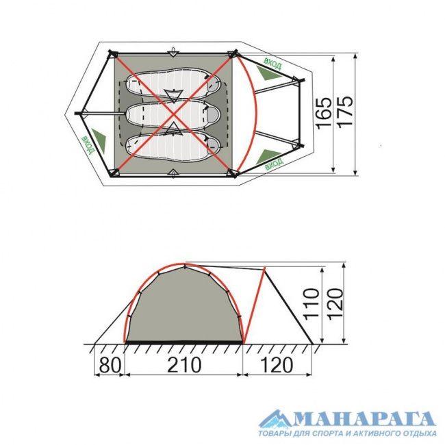 Палатка RockLand Glacier 3