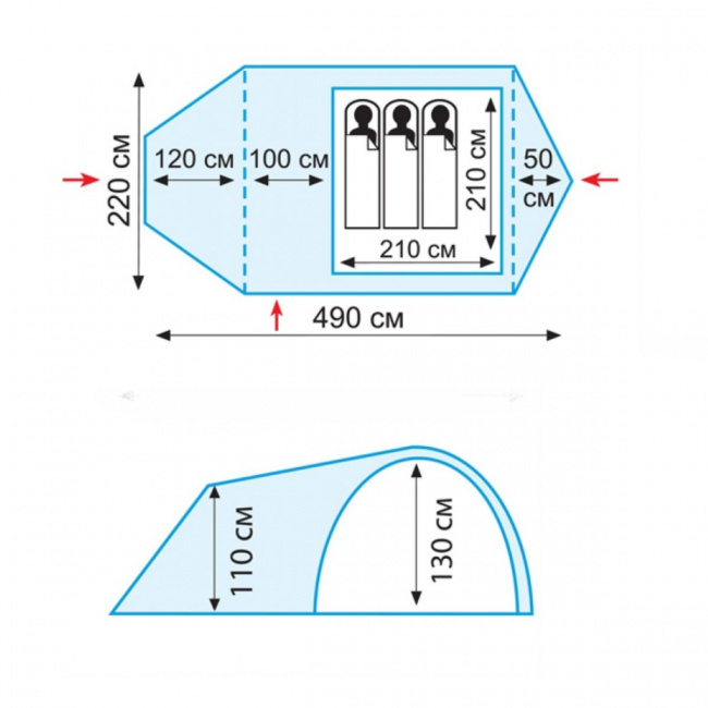 Палатка Tramp Grot 3 V2