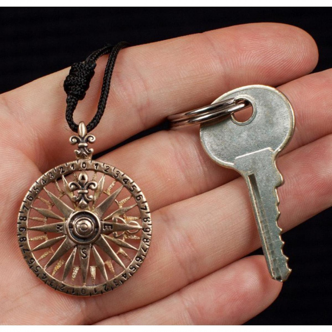 Брелок бронзовый ExJe Роза ветров