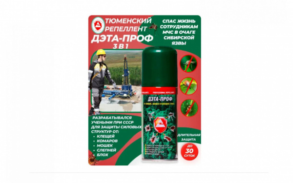 Аэрозоль для защиты от комаров Дэта-Проф 3 в 1 345 мл