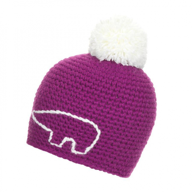 Шапка Eisbar Jay Pompon MU (purple flower/stick+pom: white (9161381))