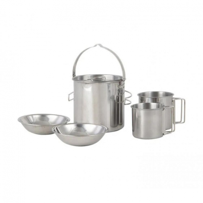 Набор посуды Ecos из нержавеющей стали (5 предметов) Camp-S13