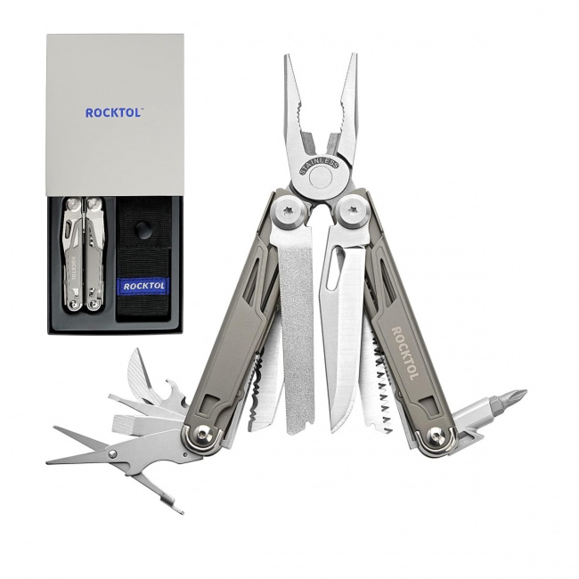 Мультитул Rocktol 19 в 1 с титановыми ручками Мультитул Rocktol 19 в 1 с титановыми ручками