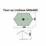 Тент RockLand 460х640 на стойках 