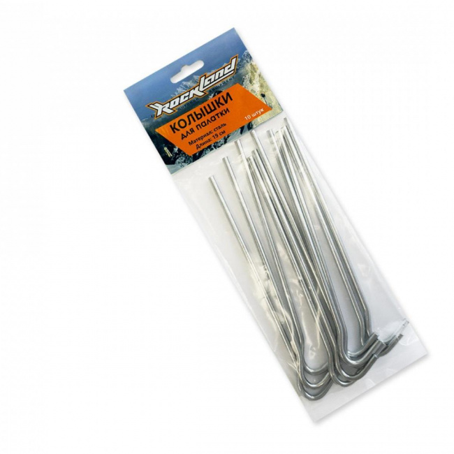 Набор колышков RockLand 190 мм, сталь,10 шт.