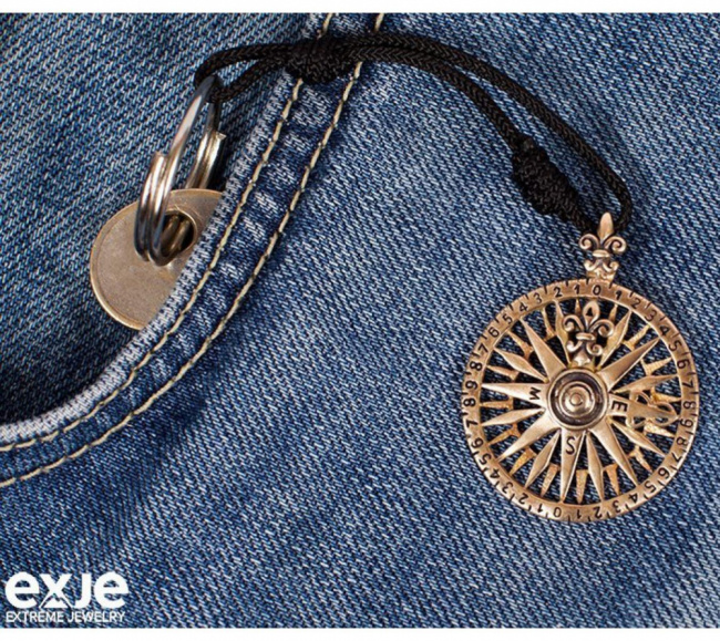 Брелок бронзовый ExJe Роза ветров